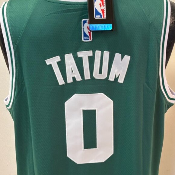 Boston Celtics Jayson Christopher Tatum Jr. # 0 Jersey Green/White , Unisex - Picture 8 of 12